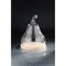 CC Home Furnishings Hand Blown Glass Pear Tabletop Decoration - 14" - Clear and Beige